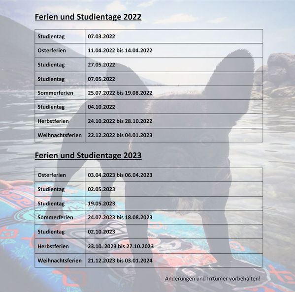 Ferienplan 